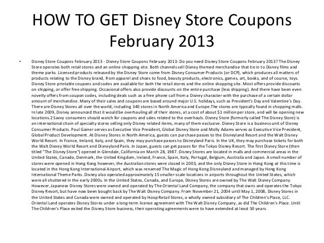 Disney Retailer Discount coupons February 2013 - Printable Disney Retail store image relating to Disney Store Coupons Printable known as Disney Retail outlet Coupon codes February 2013 - Printable Disney Retail outlet